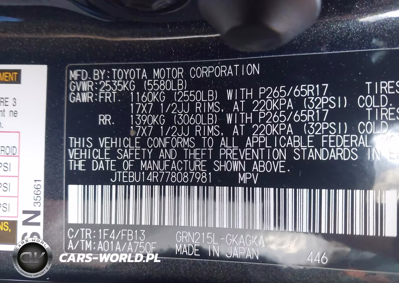 2007 Toyota 4Runner Sport V6 VIN:JTEBU14R778087981 - 9