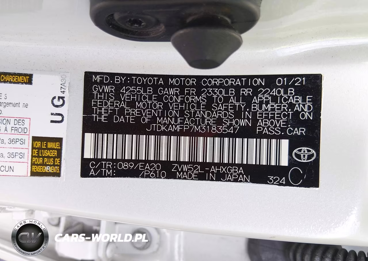 2021 Toyota Prius Prime Xle VIN:JTDKAMFP7M3183547 - 9