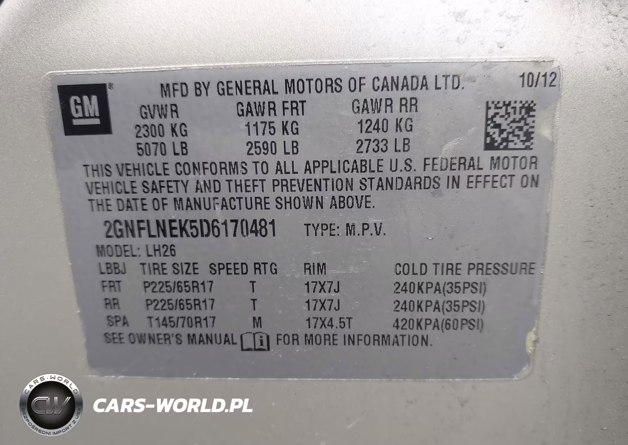 2013 Chevrolet Equinox 2Lt VIN:2GNFLNEK5D6170481 - 9