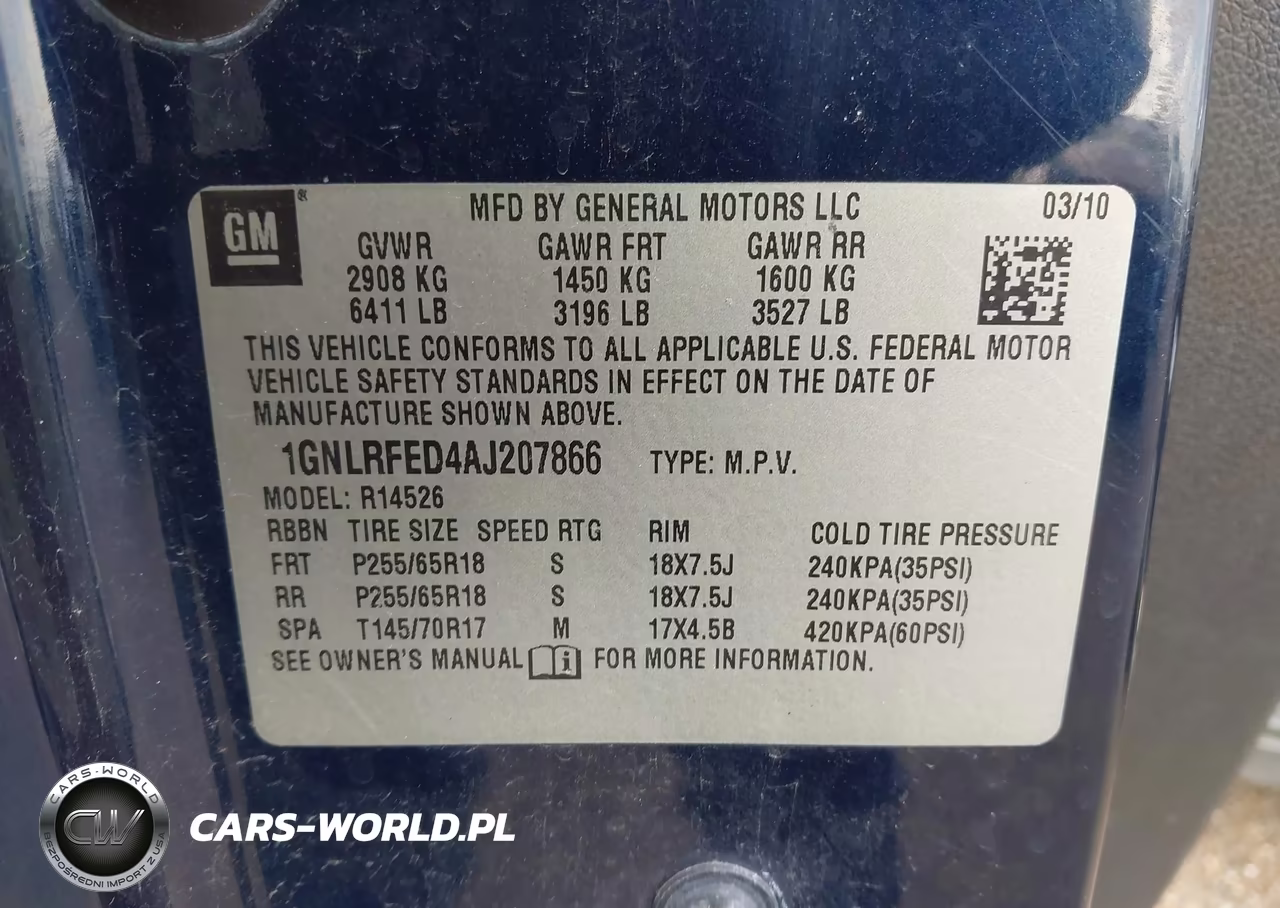 2010 Chevrolet Traverse Lt VIN:1GNLRFED4AJ207866 - 9