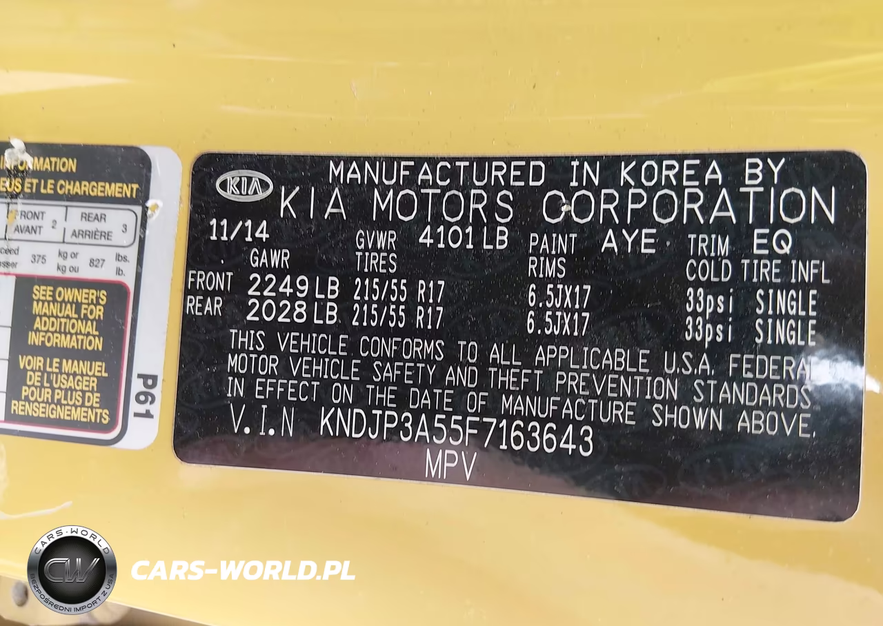 2015 Kia Soul + VIN:KNDJP3A55F7163643 - 9