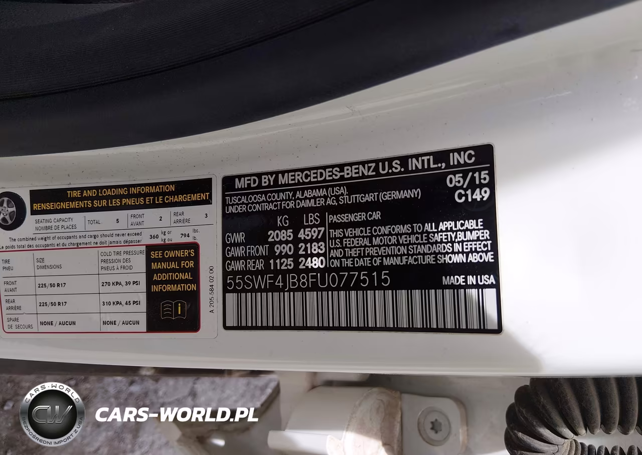 2015 Mercedes-Benz C 300 VIN:55SWF4JB8FU077515 - 9