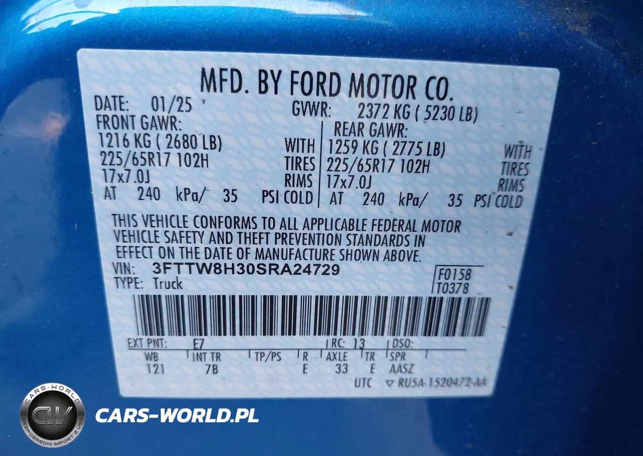 2025 Ford Maverick Xlt VIN:3FTTW8H30SRA24729 - 9