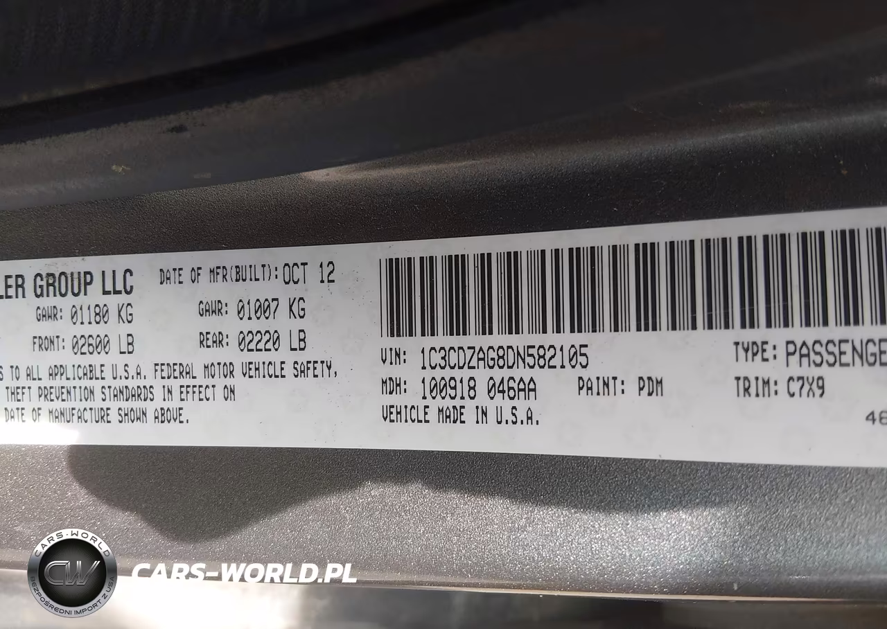 2013 Dodge Avenger Se V6 VIN:1C3CDZAG8DN582105 - 9