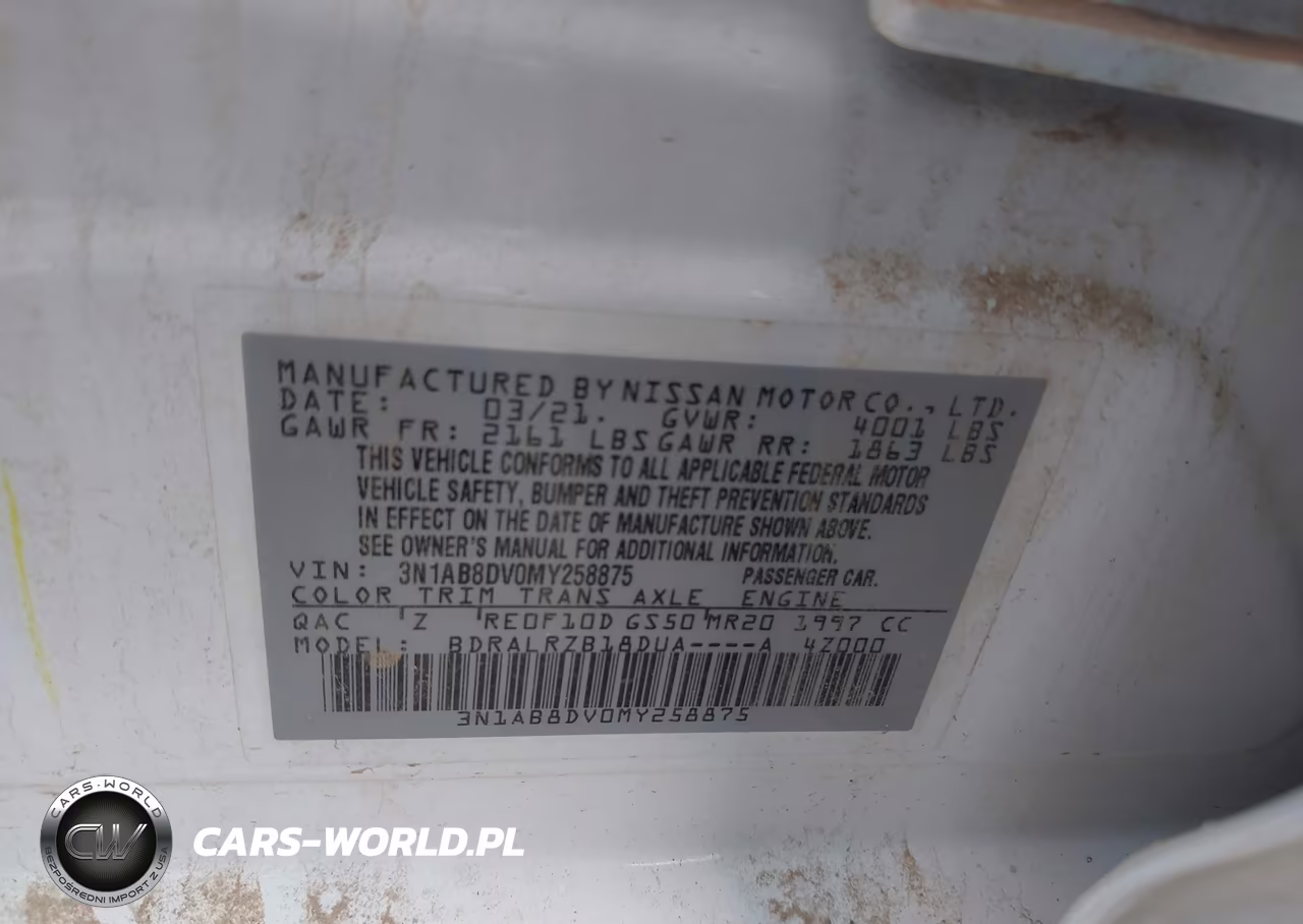 2021 Nissan Sentra Sr Xtronic Cvt VIN:3N1AB8DV0MY258875 - 9