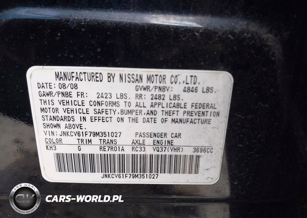 2009 Infiniti G37X VIN:JNKCV61F79M351027 - 9