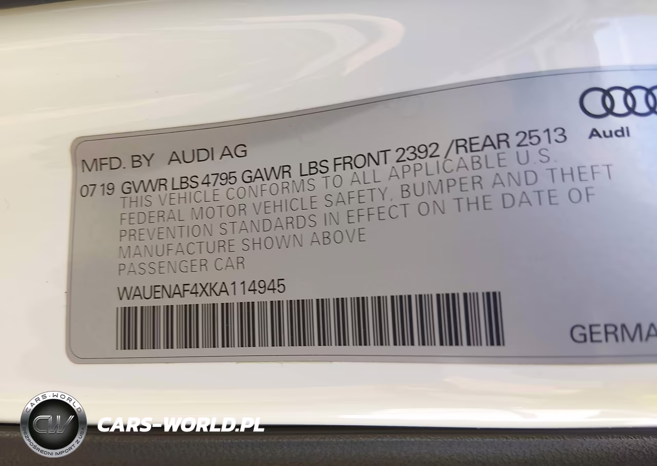 2019 Audi A4 45 Premium VIN:WAUENAF4XKA114945 - 9