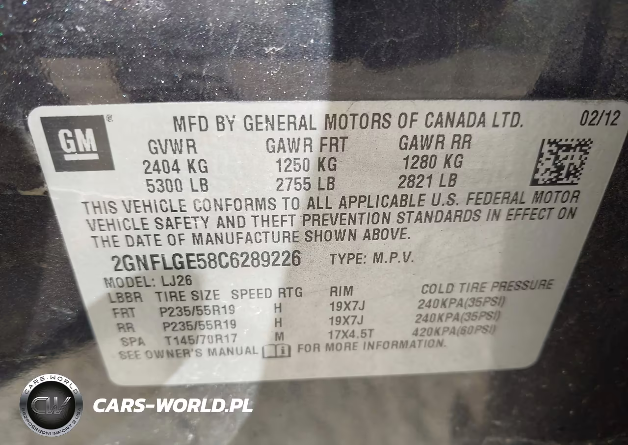 2012 Chevrolet Equinox Ltz VIN:2GNFLGE58C6289226 - 9