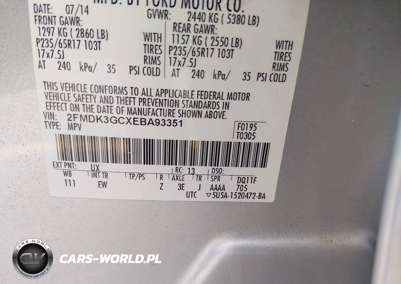 2014 Ford Edge Se VIN:2FMDK3GCXEBA93351 - 9