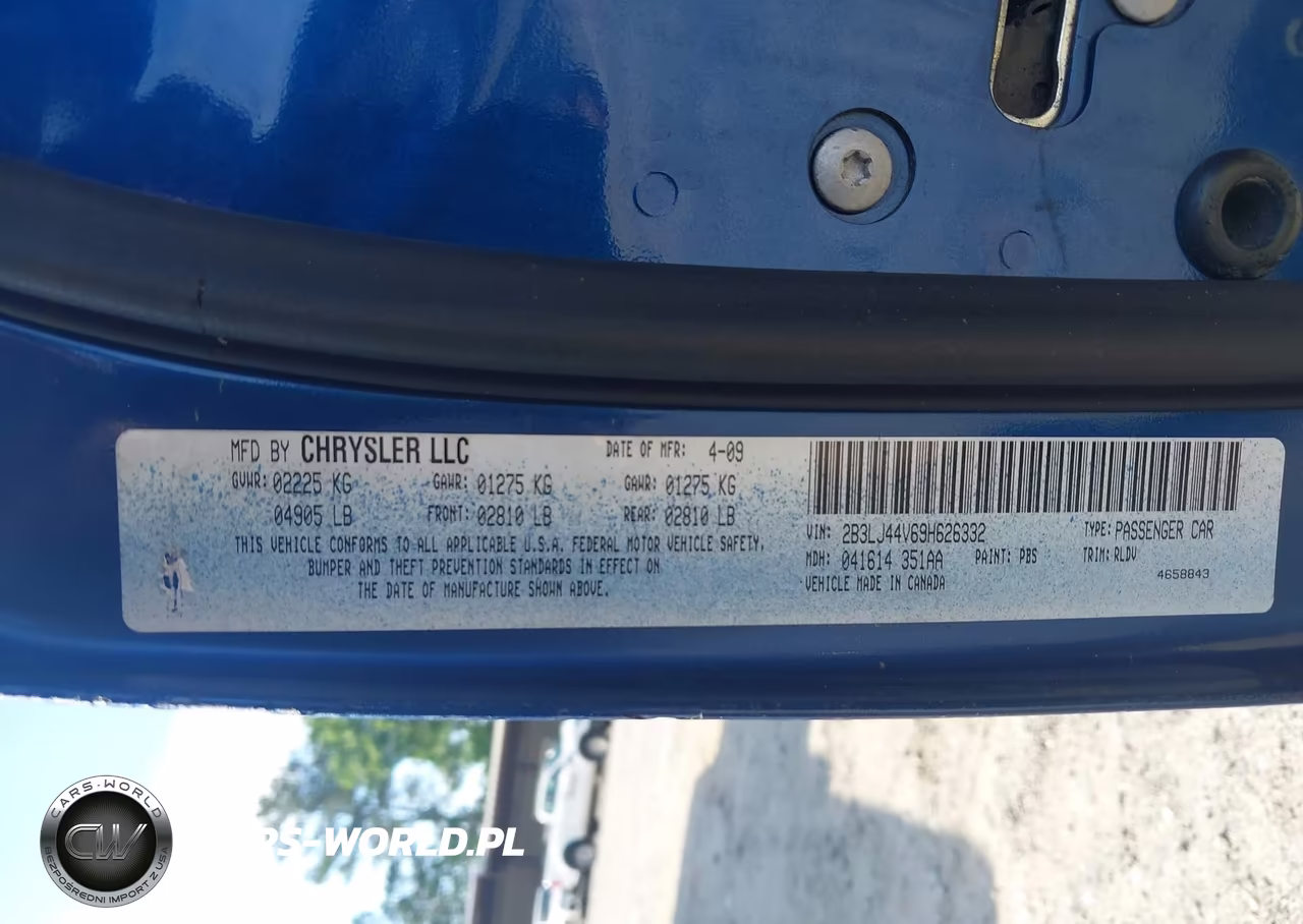 2009 Dodge Challenger Se VIN:2B3LJ44V69H626332 - 9