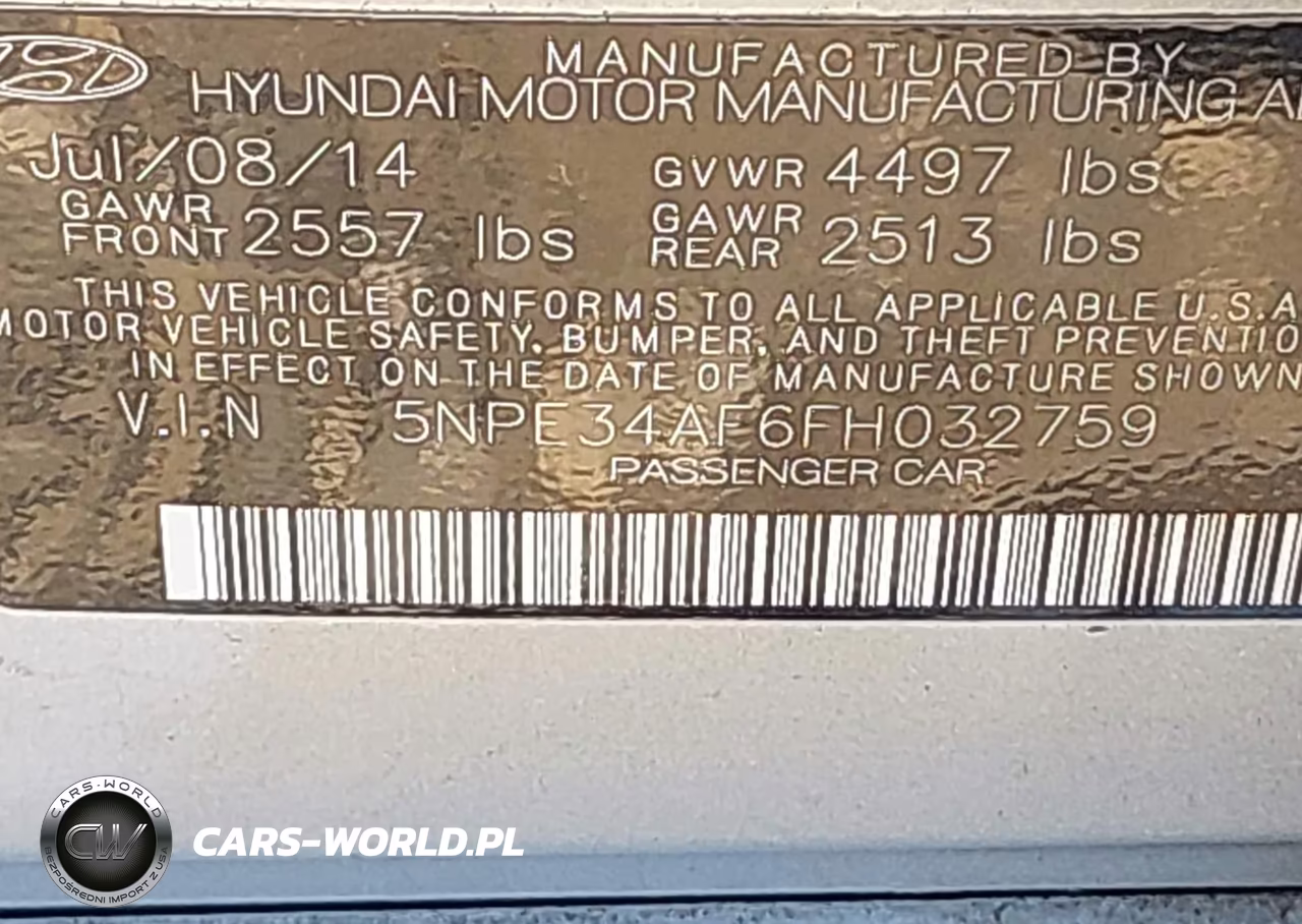 2015 Hyundai Sonata Sport VIN:5NPE34AF6FH032759 - 9