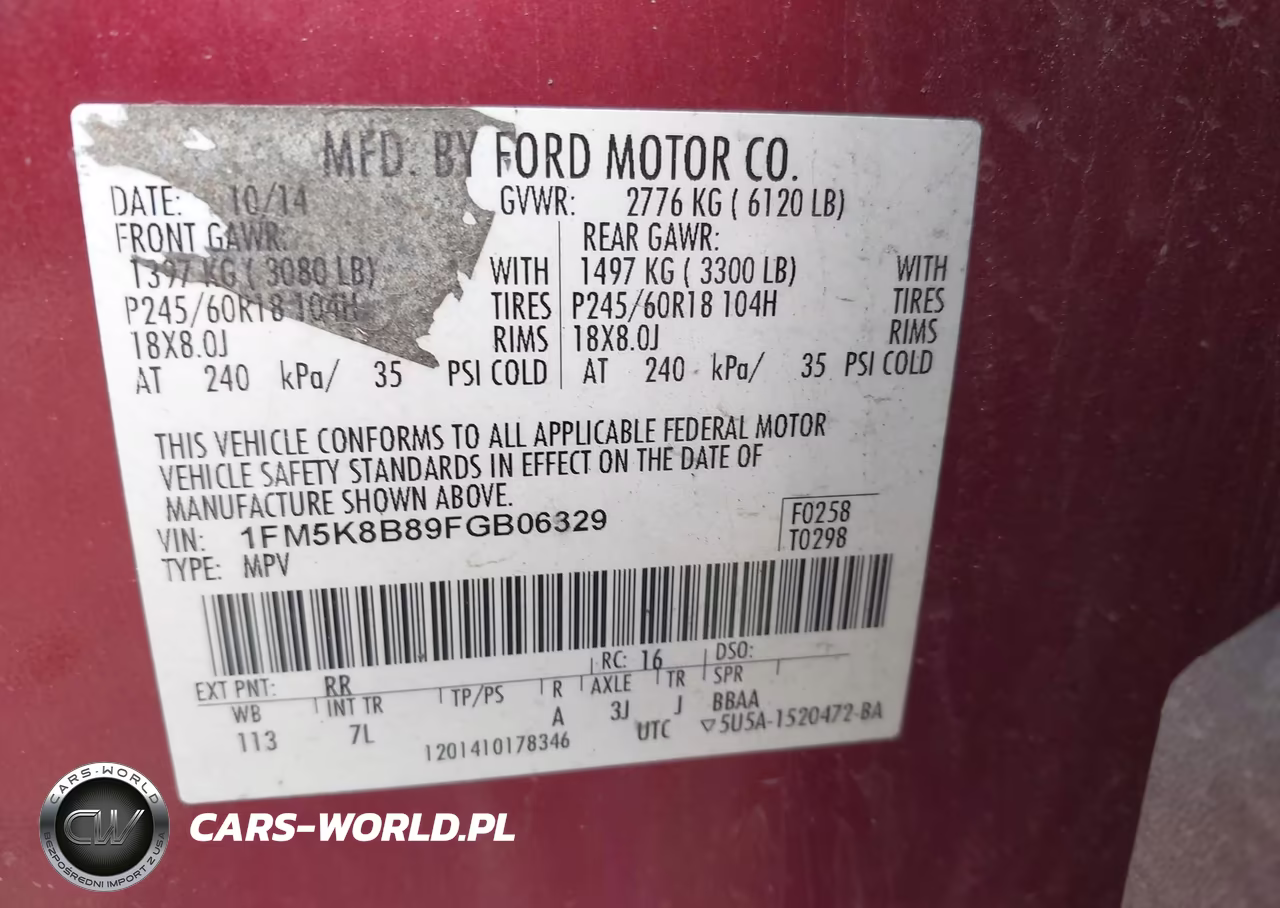 2015 Ford Explorer VIN:1FM5K8B89FGB06329 - 9
