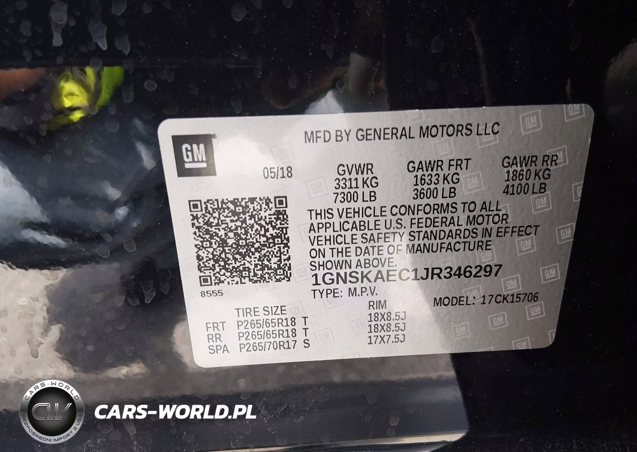 2018 Chevrolet Tahoe Ls VIN:1GNSKAEC1JR346297 - 9