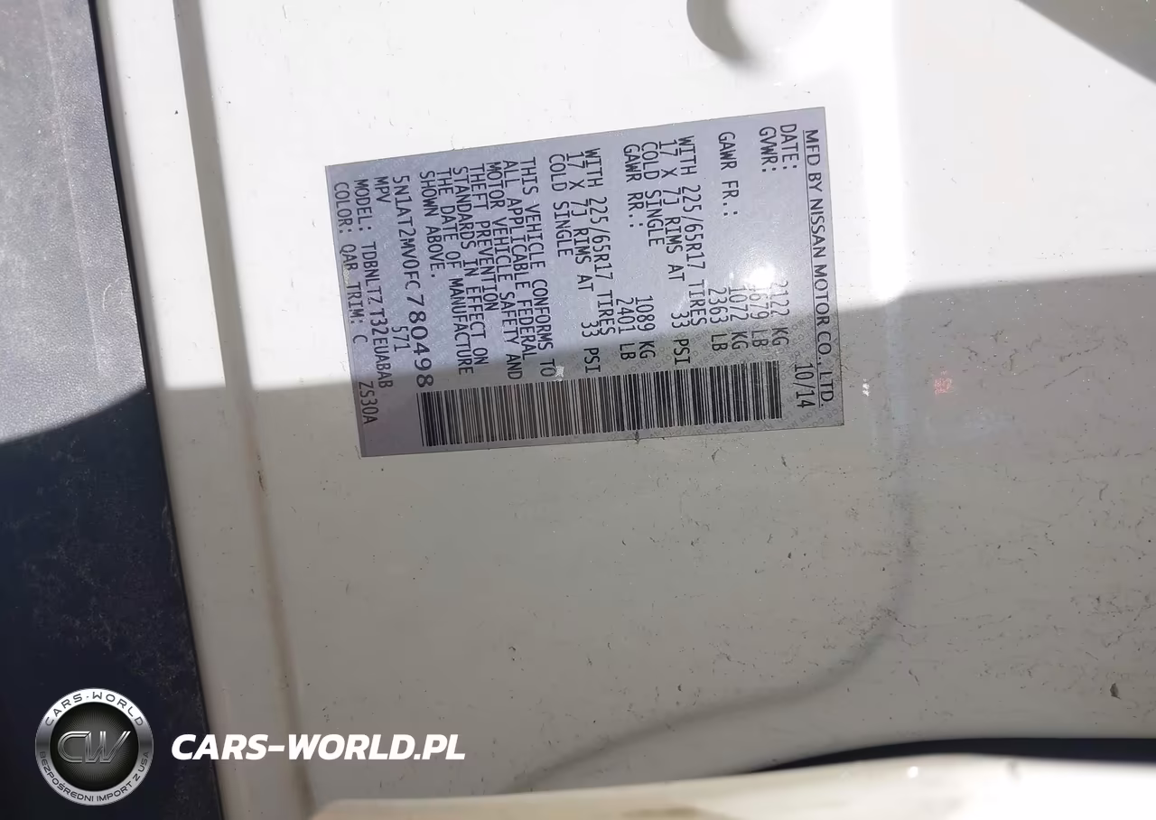 2015 Nissan Rogue Sv VIN:5N1AT2MV0FC780498 - 9