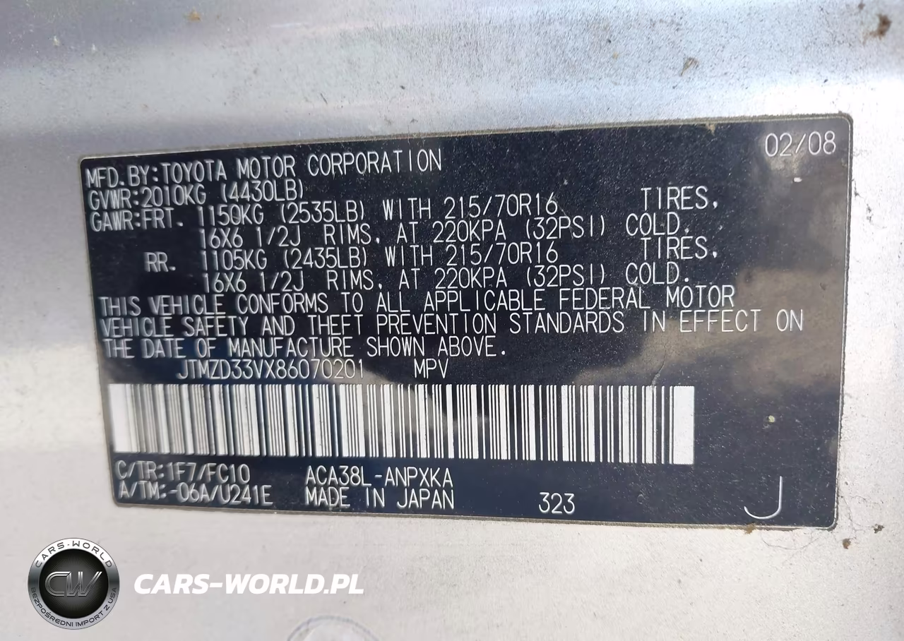 2008 Toyota Rav4 VIN:JTMZD33VX86070201 - 9