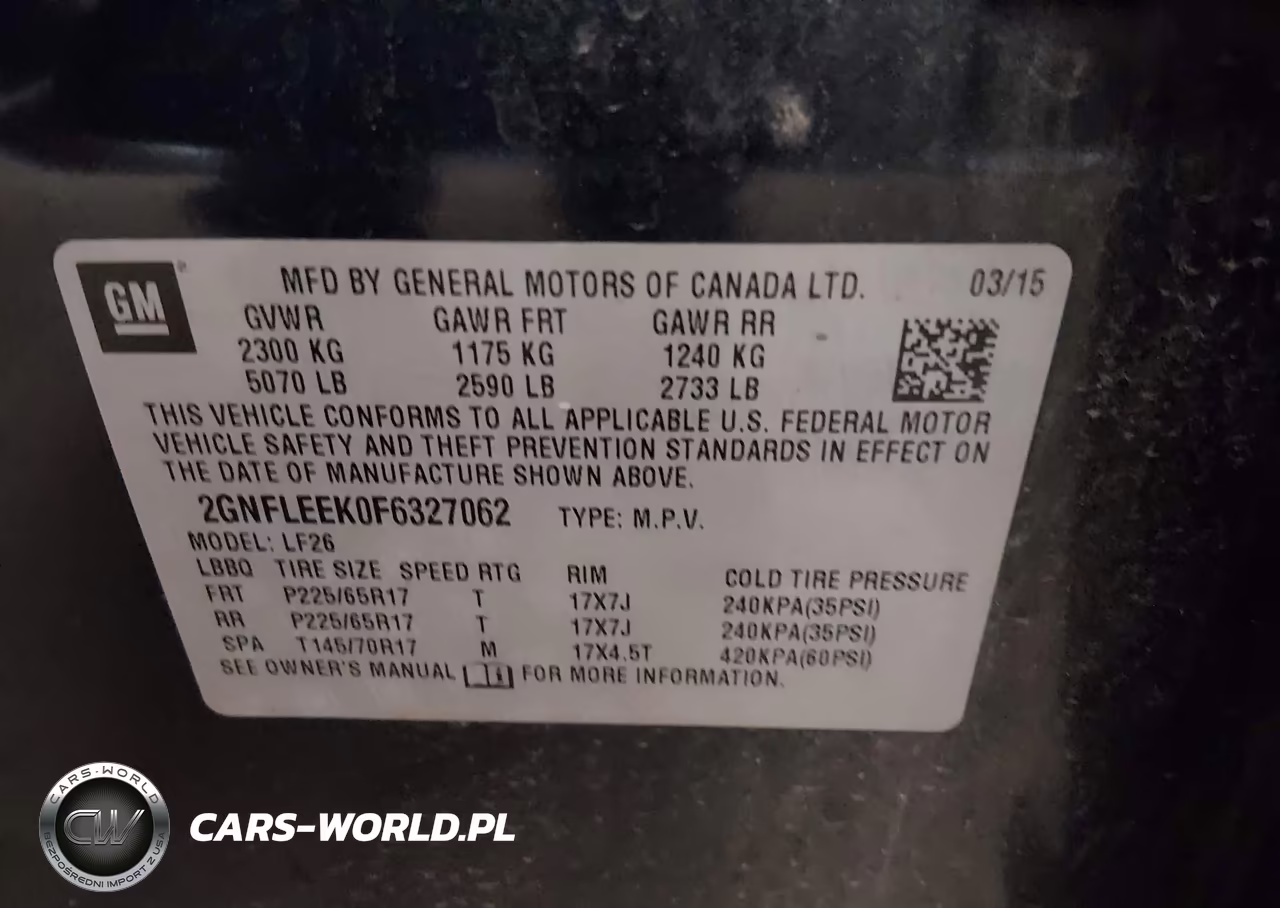 2015 Chevrolet Equinox Ls VIN:2GNFLEEK0F6327062 - 9