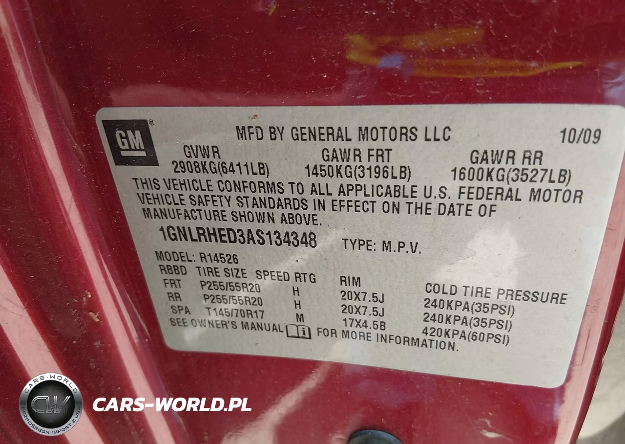 2010 Chevrolet Traverse Ltz VIN:1GNLRHED3AS134348 - 9