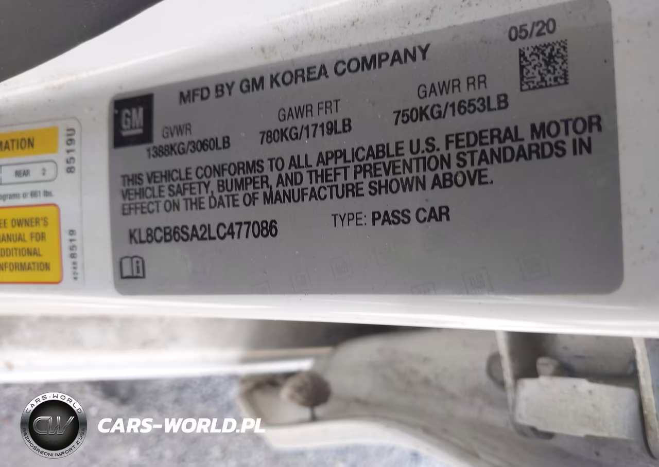 2020 Chevrolet Spark Fwd Ls Automatic VIN:KL8CB6SA2LC477086 - 9