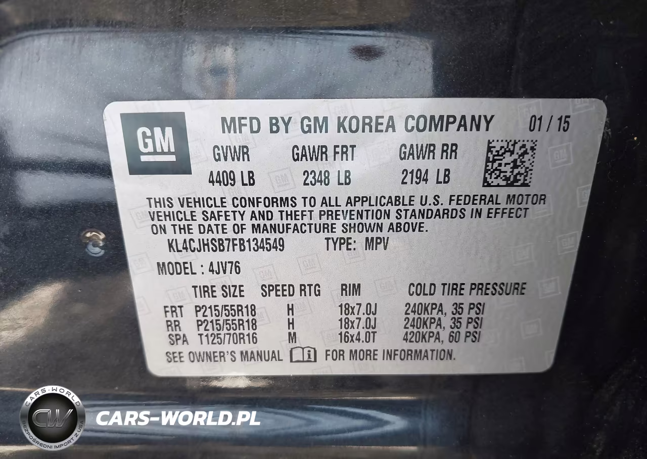 2015 Buick Encore Premium VIN:KL4CJHSB7FB134549 - 9