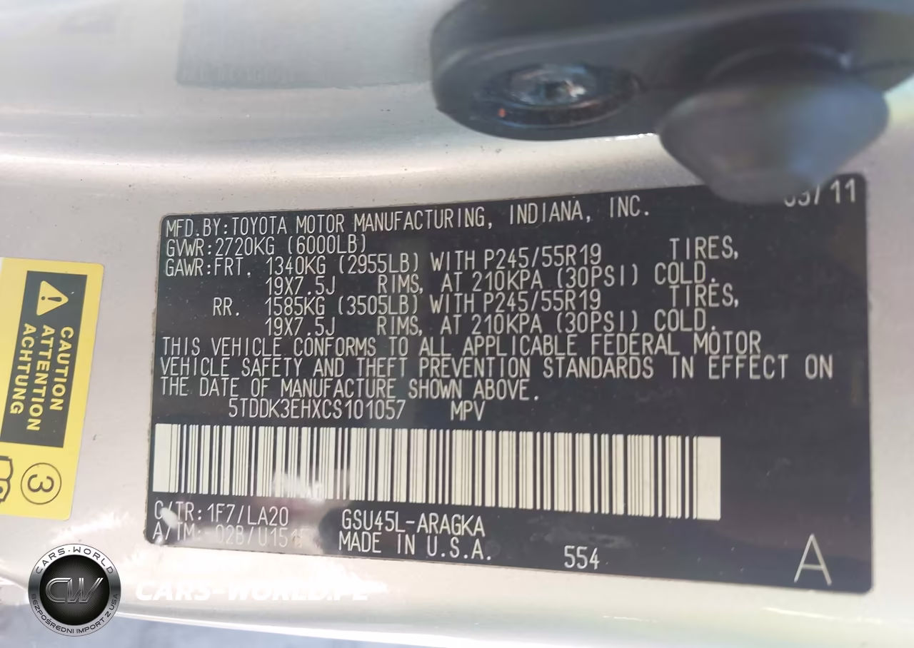 2012 Toyota Highlander Limited V6 VIN:5TDDK3EHXCS101057 - 9