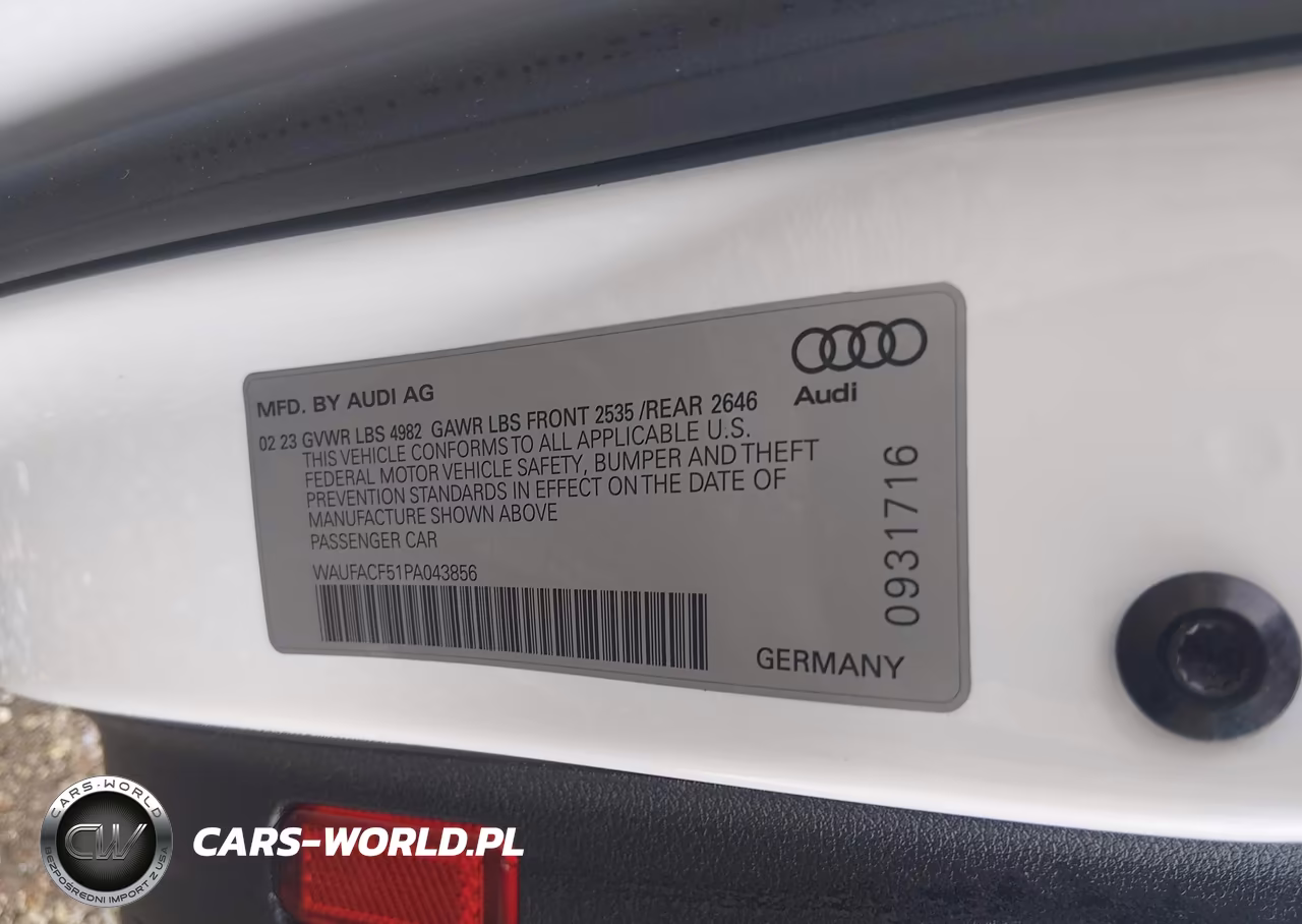 2023 Audi A5 Sportback Premium Plus 45 Tfsi S Line Quattro S Tronic VIN:WAUFACF51PA043856 - 9