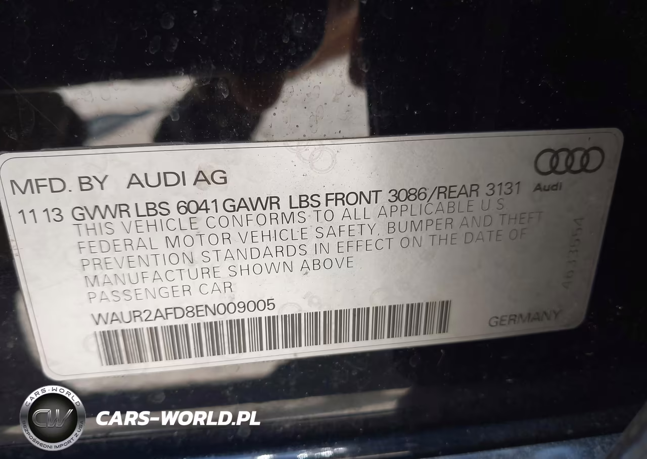 2014 Audi A8 L 4.0T VIN:WAUR2AFD8EN009005 - 9