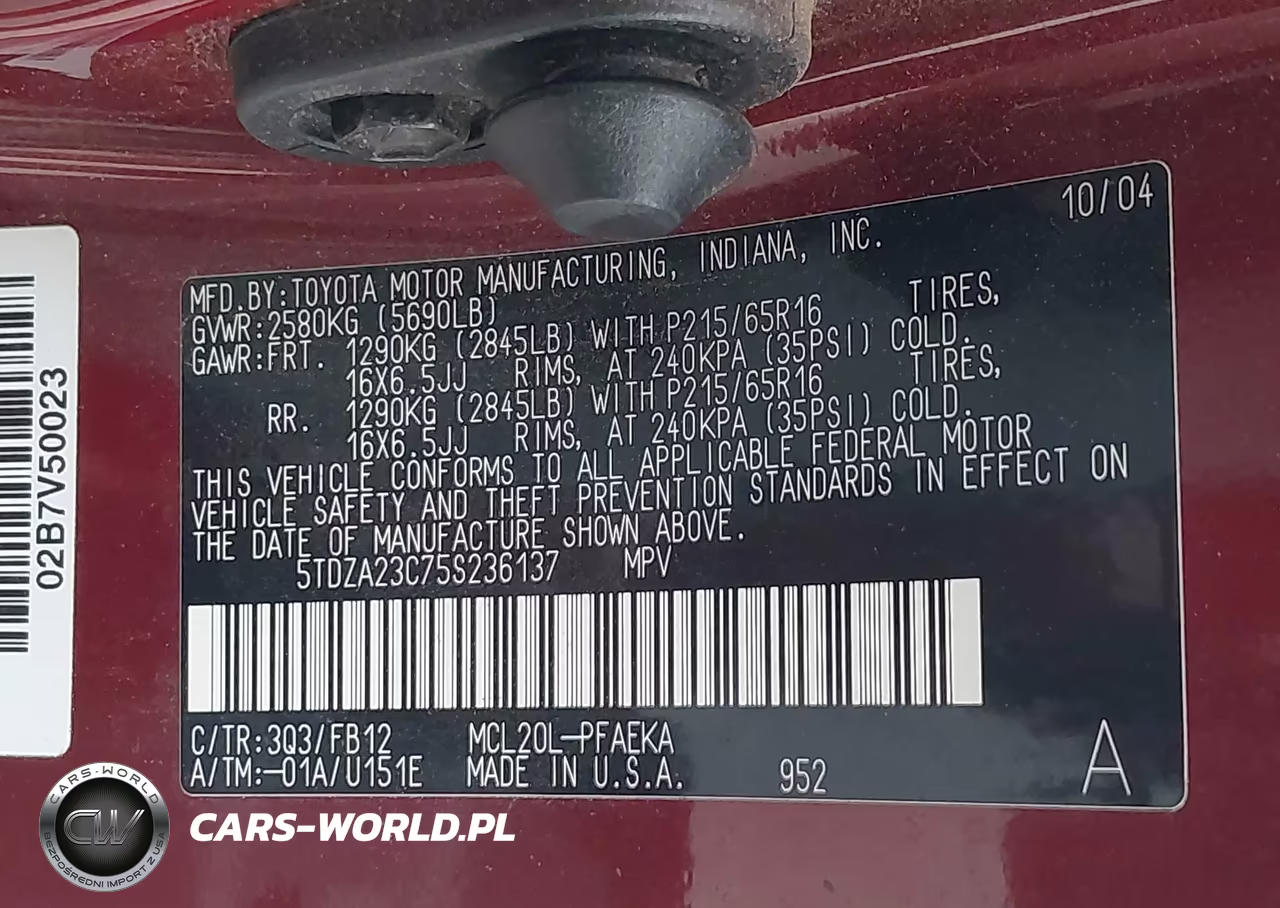 2005 Toyota Sienna Le VIN:5TDZA23C75S236137 - 9