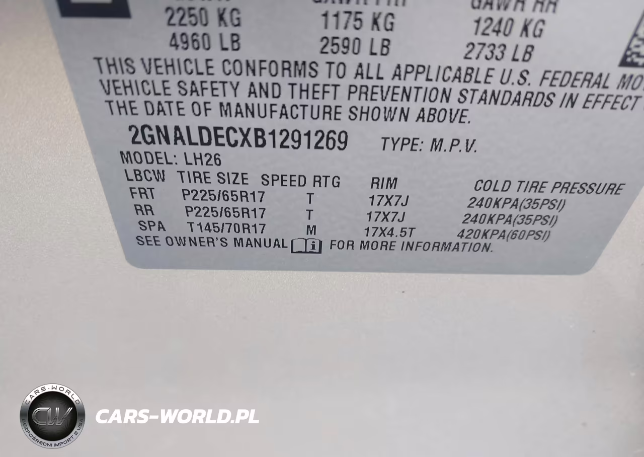 2011 Chevrolet Equinox 1Lt VIN:2GNALDECXB1291269 - 9