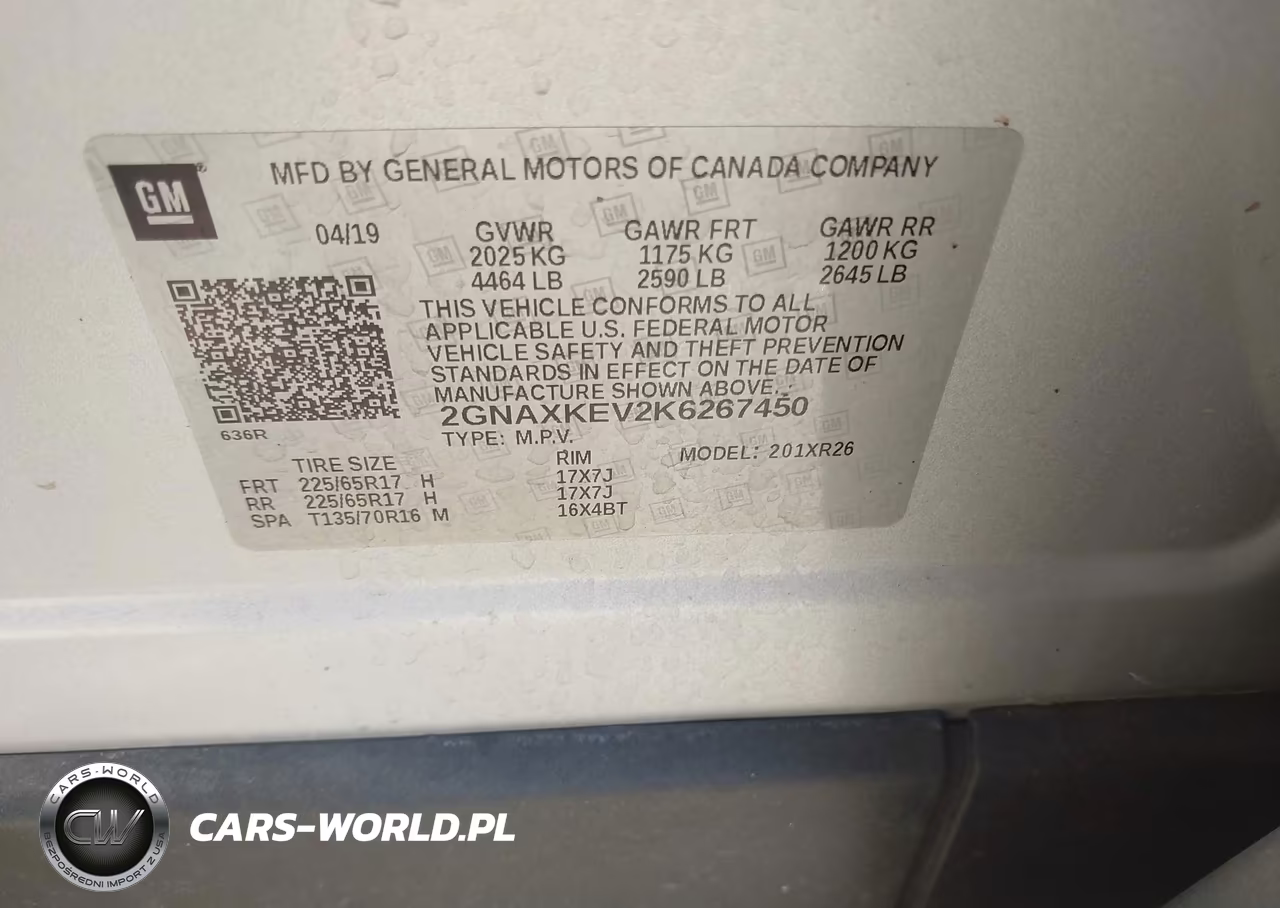 2019 Chevrolet Equinox Lt VIN:2GNAXKEV2K6267450 - 9