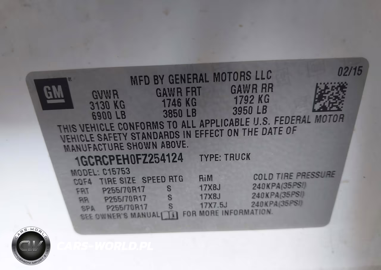 2015 Chevrolet Silverado 1500 Wt VIN:1GCRCPEH0FZ254124 - 9
