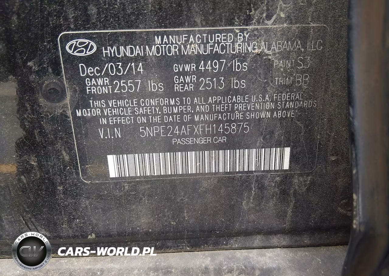 2015 Hyundai Sonata Se VIN:5NPE24AFXFH145875 - 9