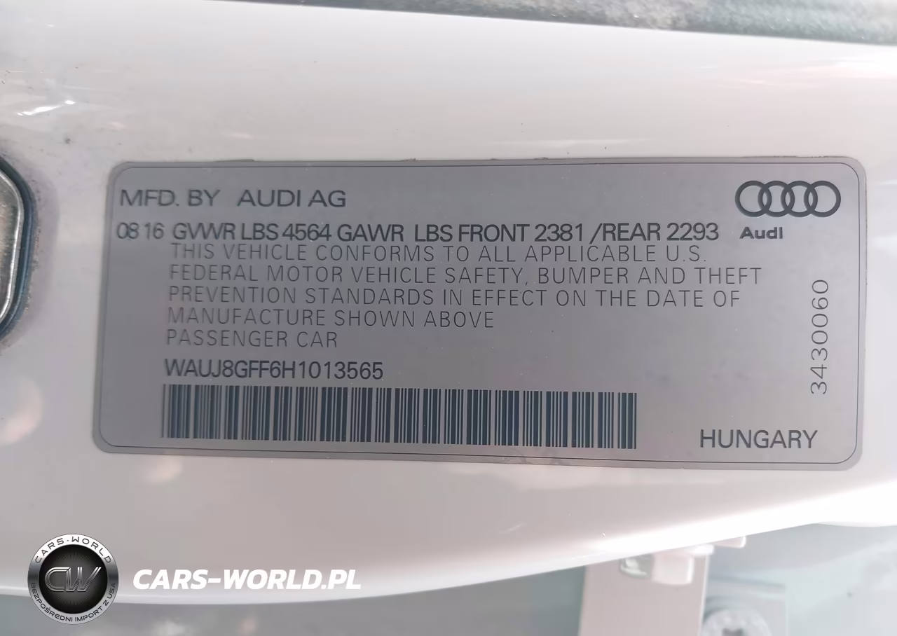 2017 Audi A3 2.0T Premium VIN:WAUJ8GFF6H1013565 - 9