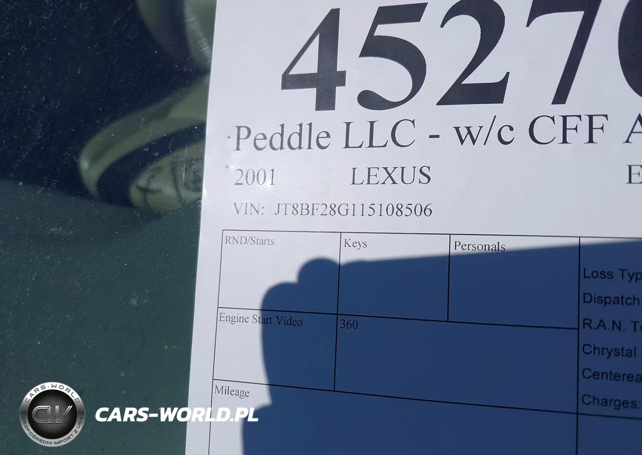 2001 Lexus Es 300 VIN:JT8BF28G115108506 - 12
