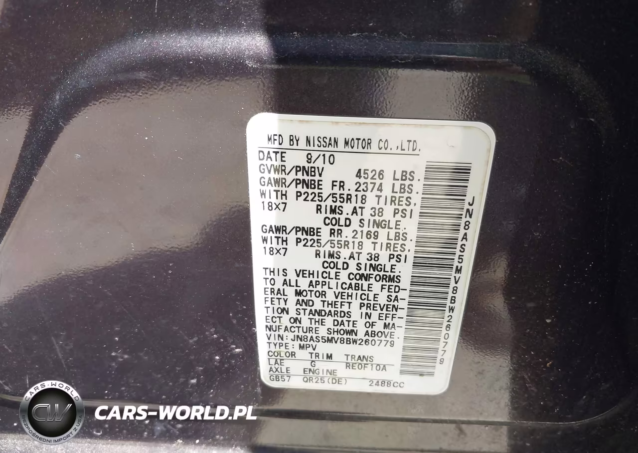 2011 Nissan Rogue Sv VIN:JN8AS5MV8BW260779 - 9