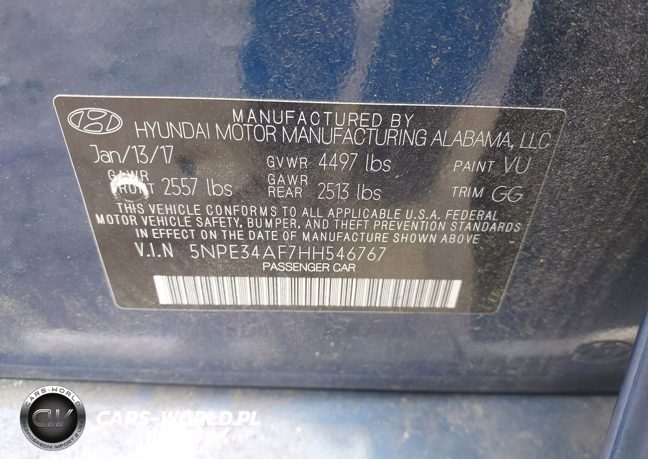 2017 Hyundai Sonata Limited VIN:5NPE34AF7HH546767 - 9