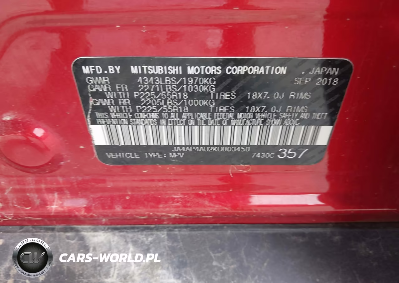 2019 Mitsubishi Outlander Sport 2.0 Se VIN:JA4AP4AU2KU003450 - 9
