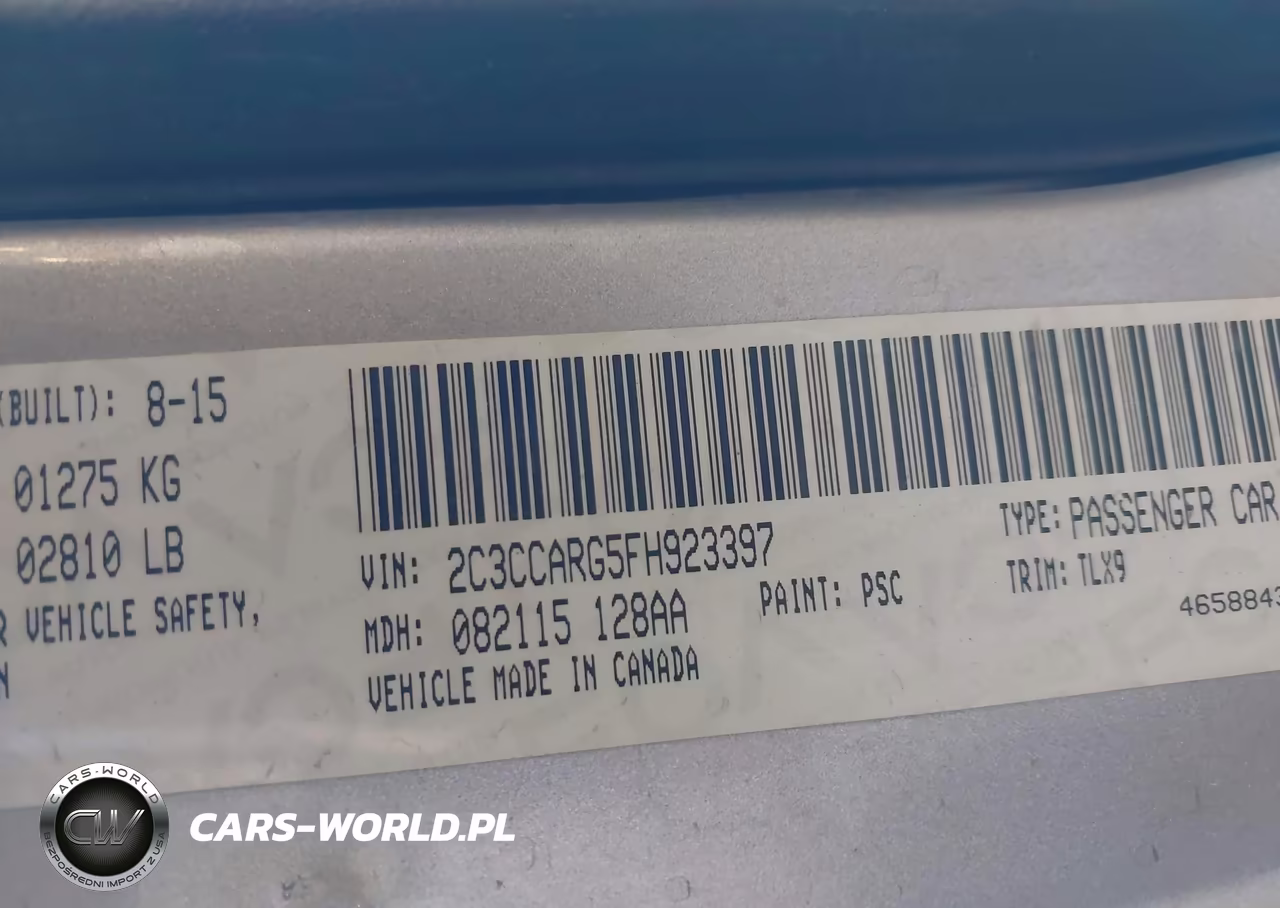 2015 Chrysler 300 Limited VIN:2C3CCARG5FH923397 - 9