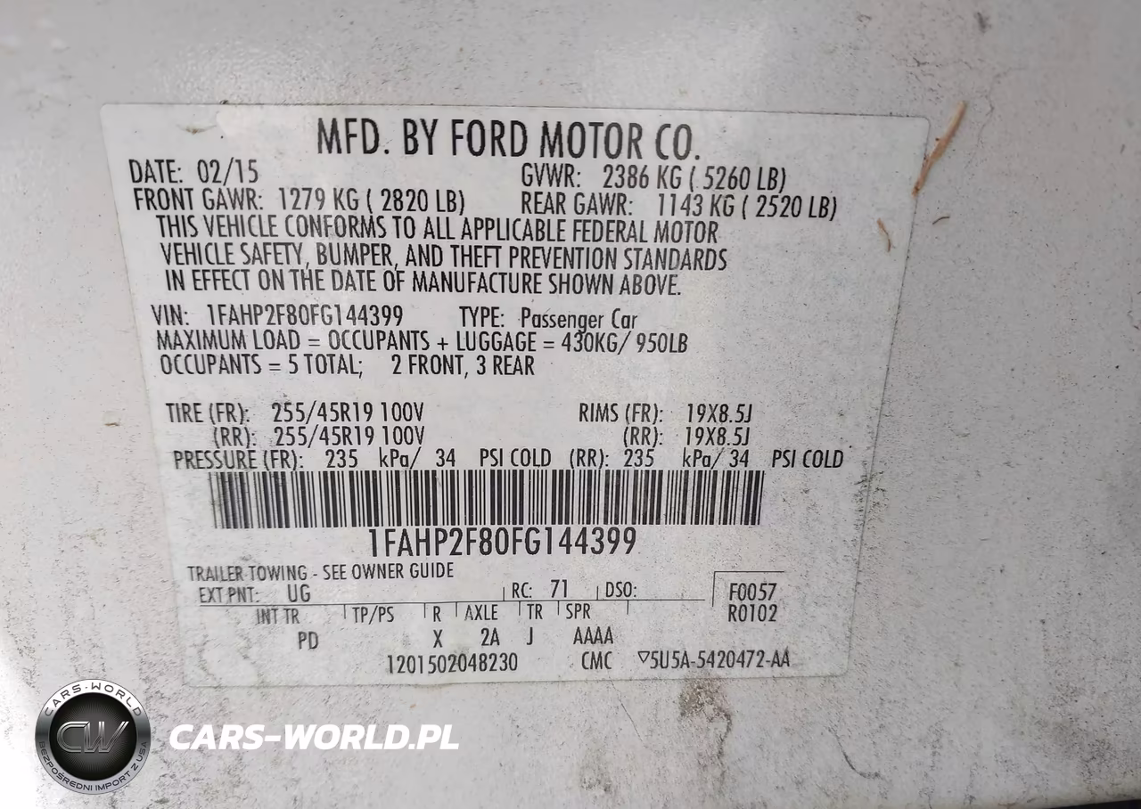 2015 Ford Taurus Limited VIN:1FAHP2F80FG144399 - 9