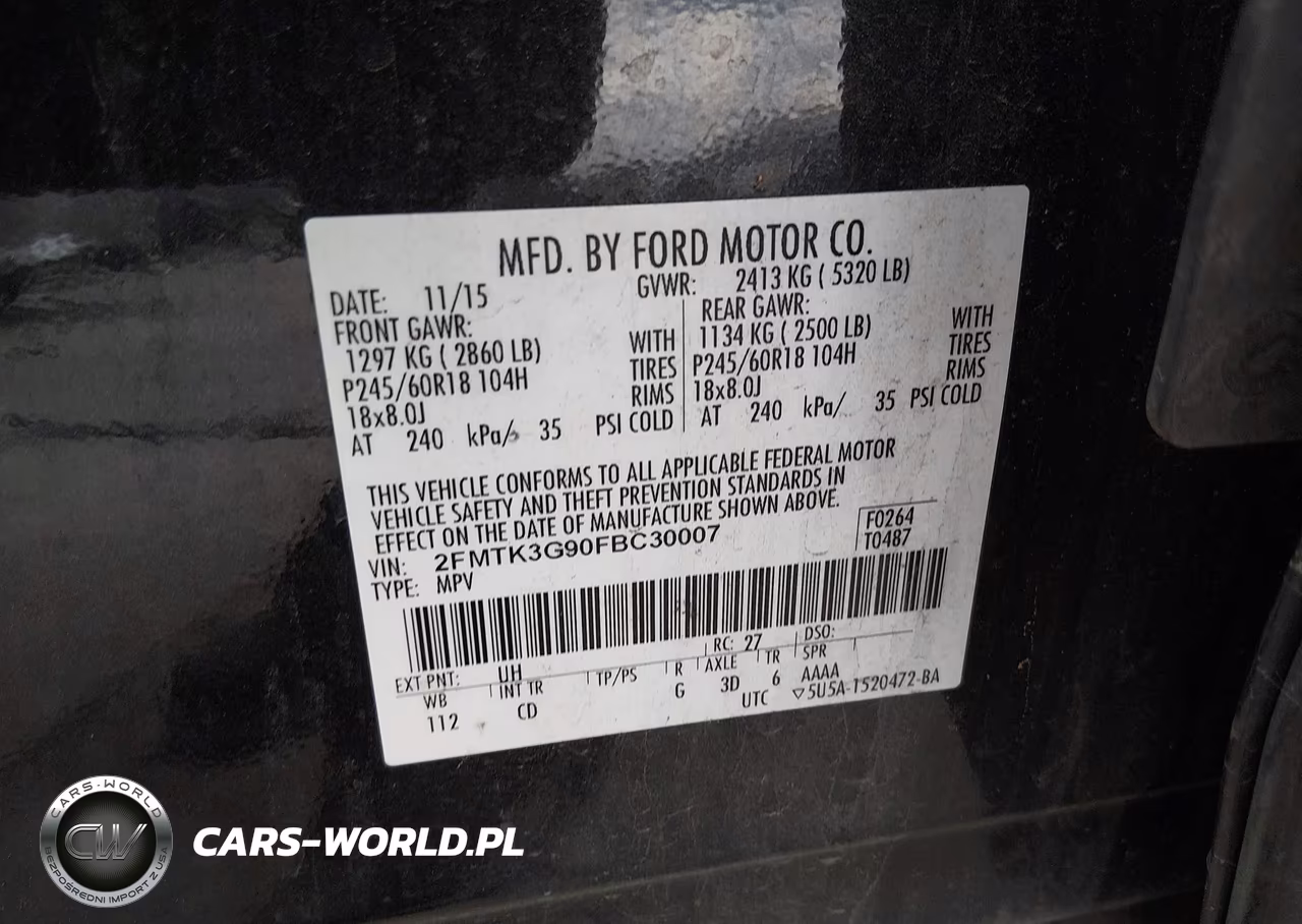 2015 Ford Edge Se VIN:2FMTK3G90FBC30007 - 9
