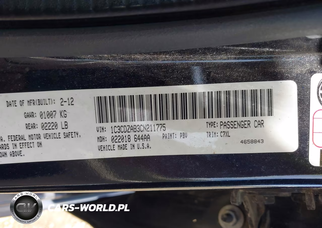 2012 Dodge Avenger Se VIN:1C3CDZAB3CN211775 - 9