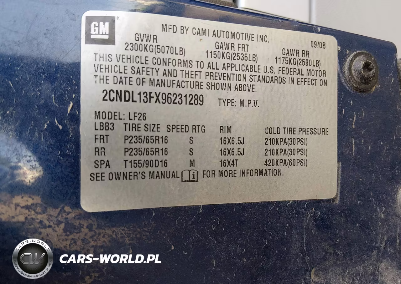 2009 Chevrolet Equinox Ls VIN:2CNDL13FX96231289 - 9