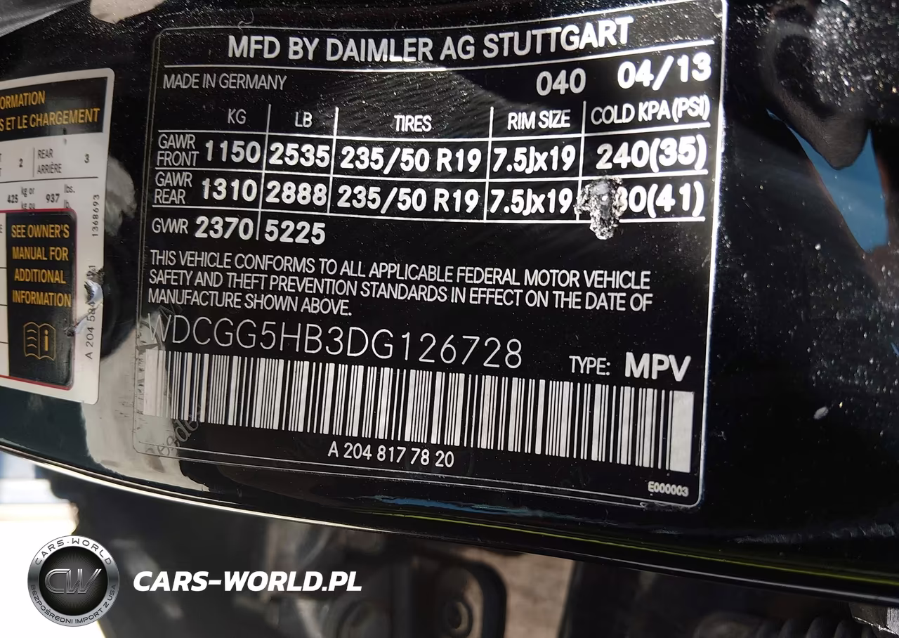 2013 Mercedes-Benz Glk 350 VIN:WDCGG5HB3DG126728 - 9