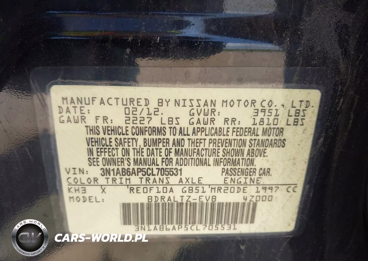 2012 Nissan Sentra 2.0 Sr VIN:3N1AB6AP5CL705531 - 9