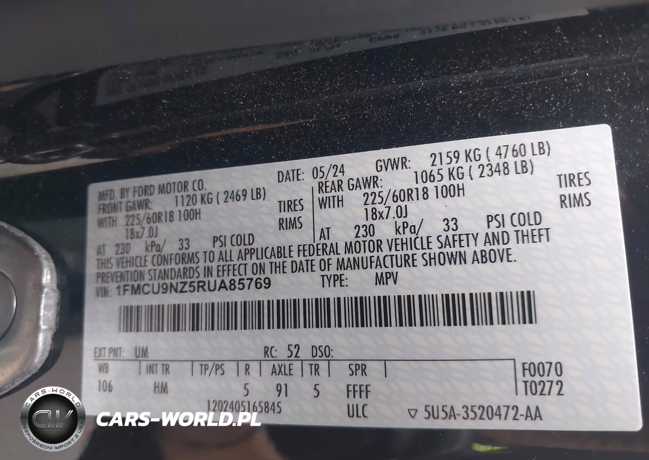 2024 Ford Escape St-Line Select VIN:1FMCU9NZ5RUA85769 - 9