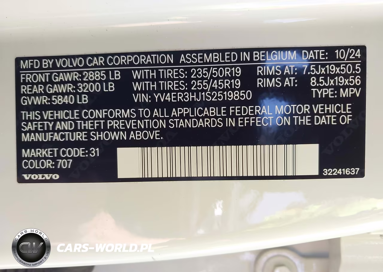 2025 Volvo Ex40 Core, Twin Motor, Fully Electric VIN:YV4ER3HJ1S2519850 - 9
