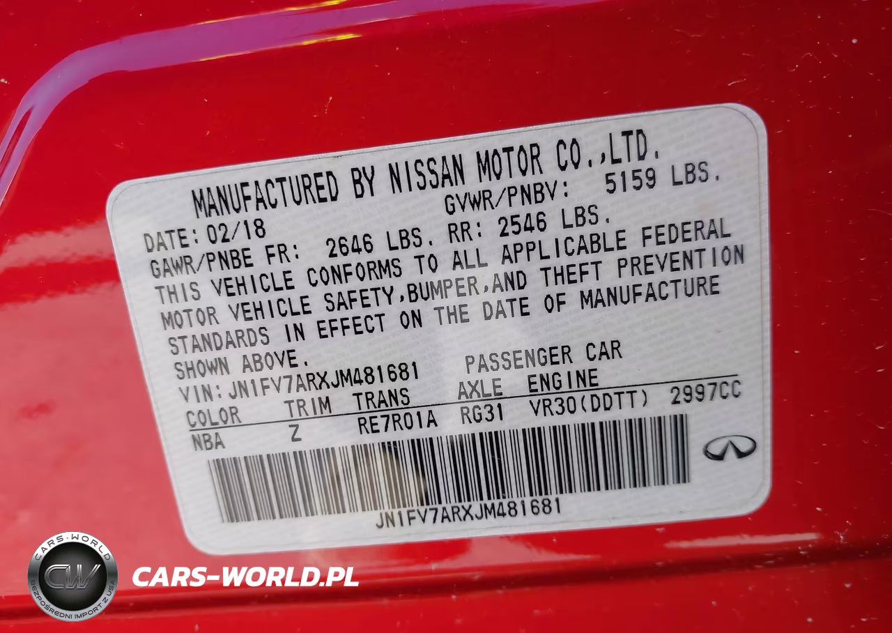 2018 Infiniti Q50 3.0T Red Sport 400 VIN:JN1FV7ARXJM481681 - 9