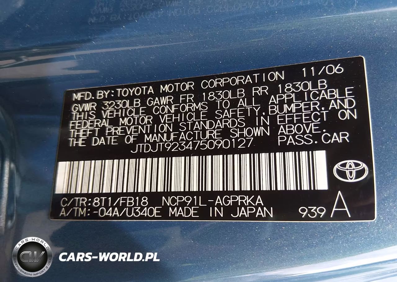 2007 Toyota Yaris VIN:JTDJT923475090127 - 9