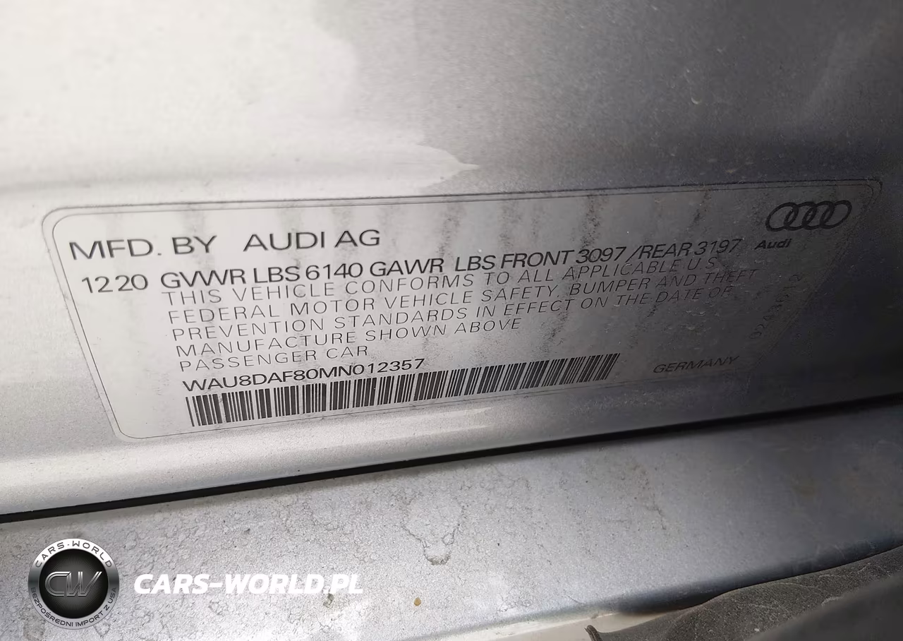 2021 Audi A8 L 55 Tfsi Quattro Tiptronic VIN:WAU8DAF80MN012357 - 9