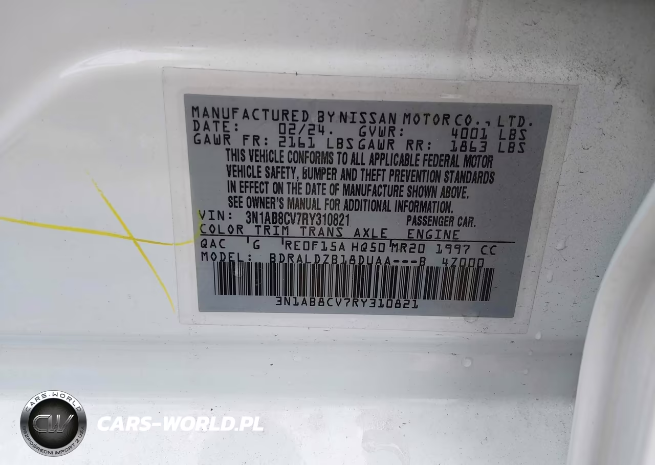 2024 Nissan Sentra Sv Xtronic Cvt VIN:3N1AB8CV7RY310821 - 9