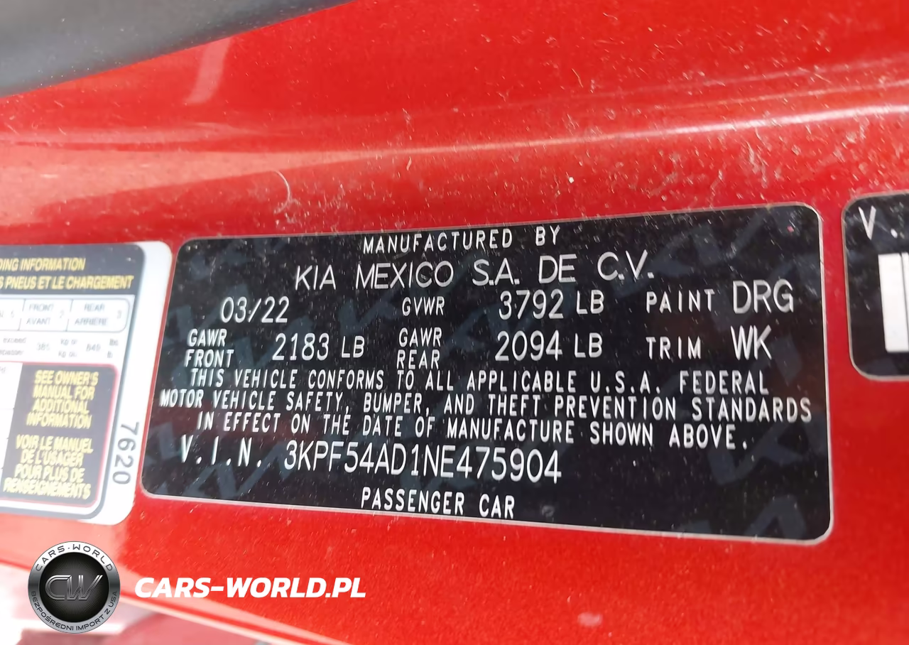 2022 Kia Forte Gt-Line VIN:3KPF54AD1NE475904 - 9